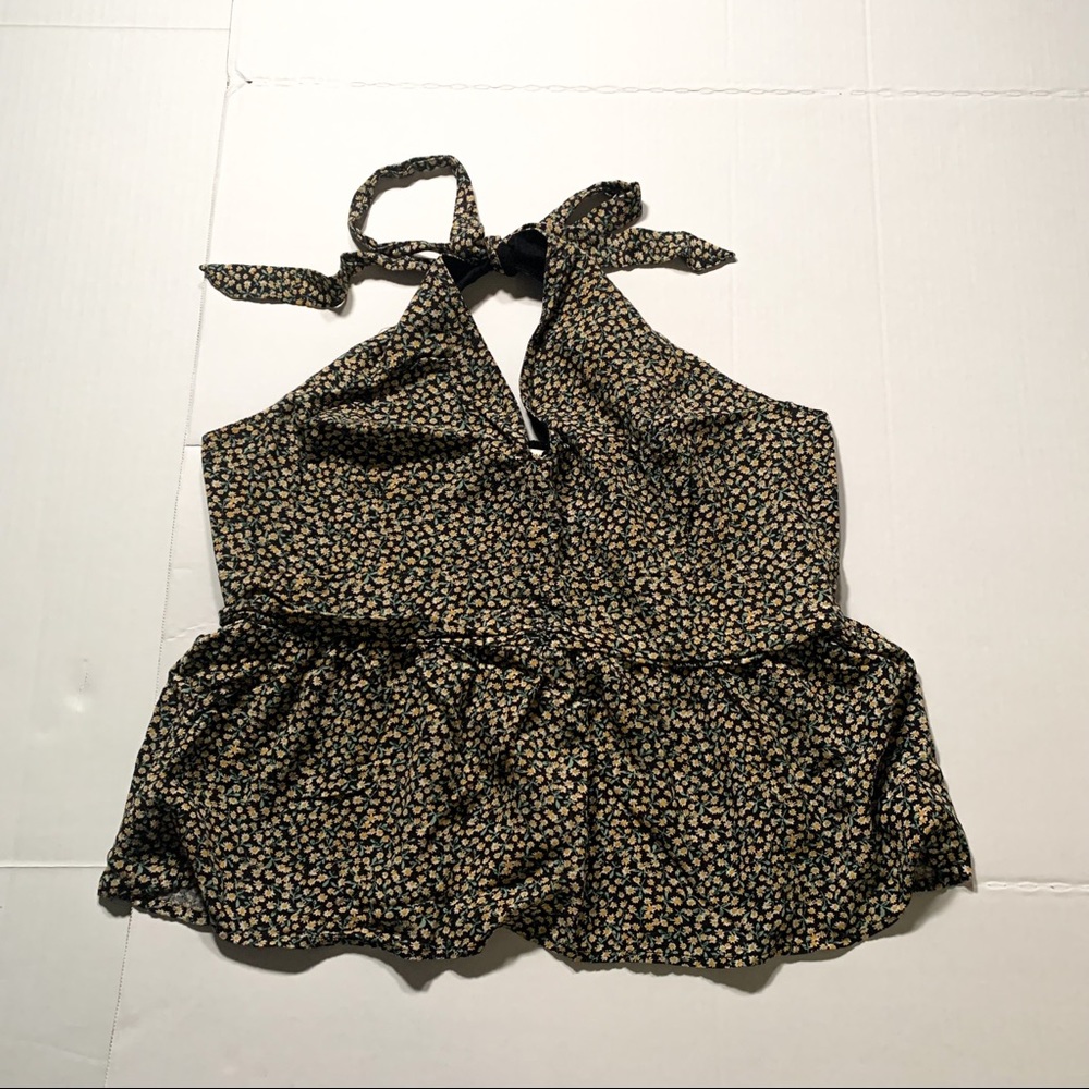 American Eagle Floral Backless Top